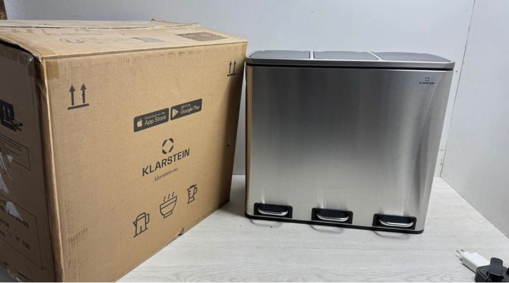 Бак для сміття KLARSTEIN  54 л 3x18 л урна контейнер мусорный сміття