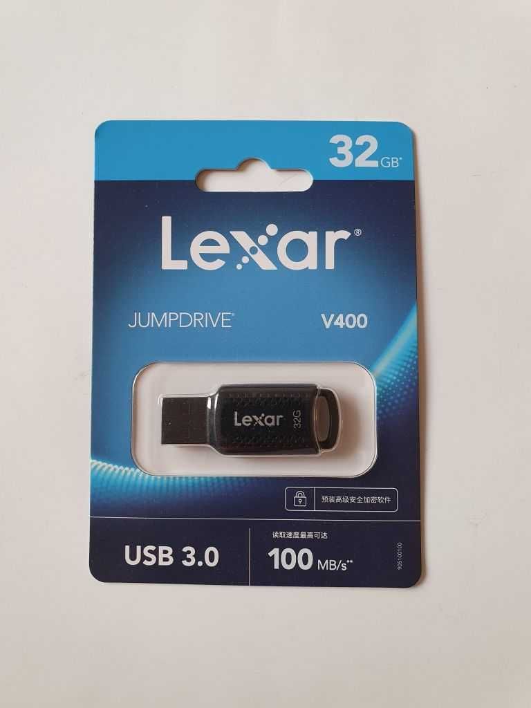 Nowy USB 3.0 Flashdisk Pendrive Lexar 32GB JumpDrive® V400 Szyfrowanie