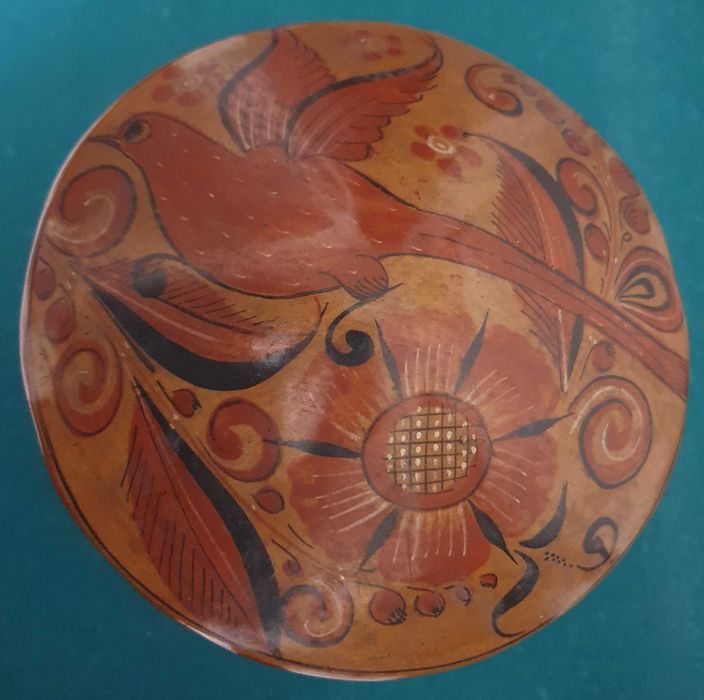 Magnífico Cogumelo decorativo com bela pintura - México