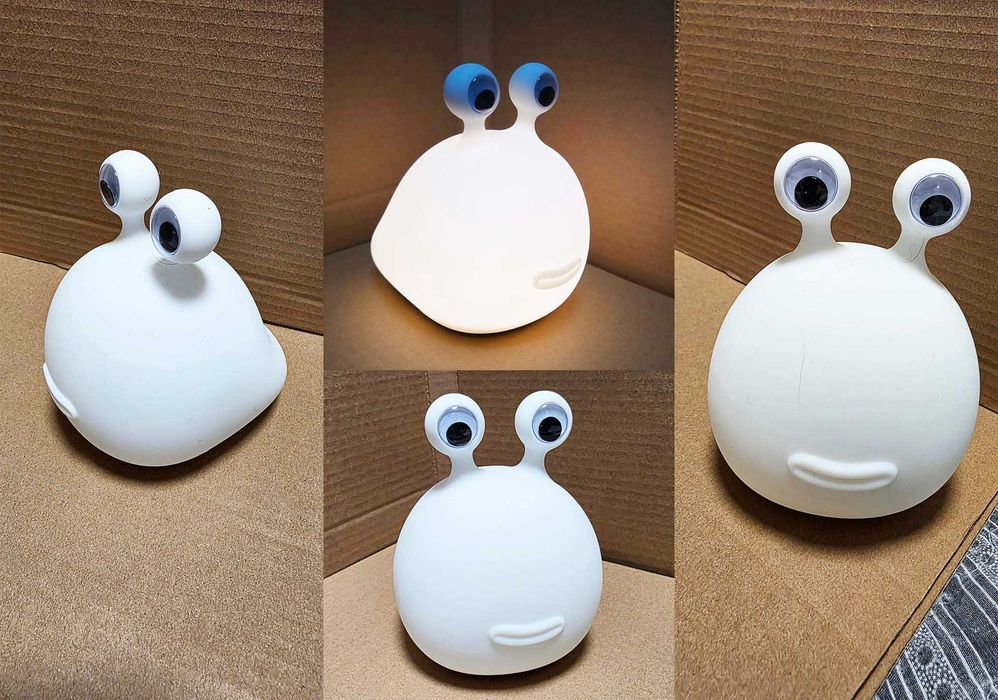 М’яка лампа з очима на акумуляторі