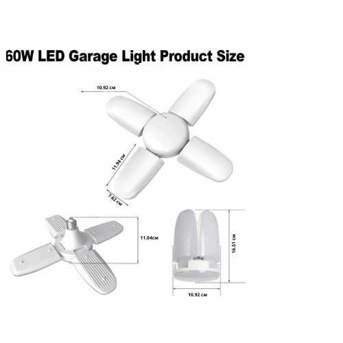 Nowoczesne oświetlenie LED do garażu i warsztatu E27, 60W, 6500K