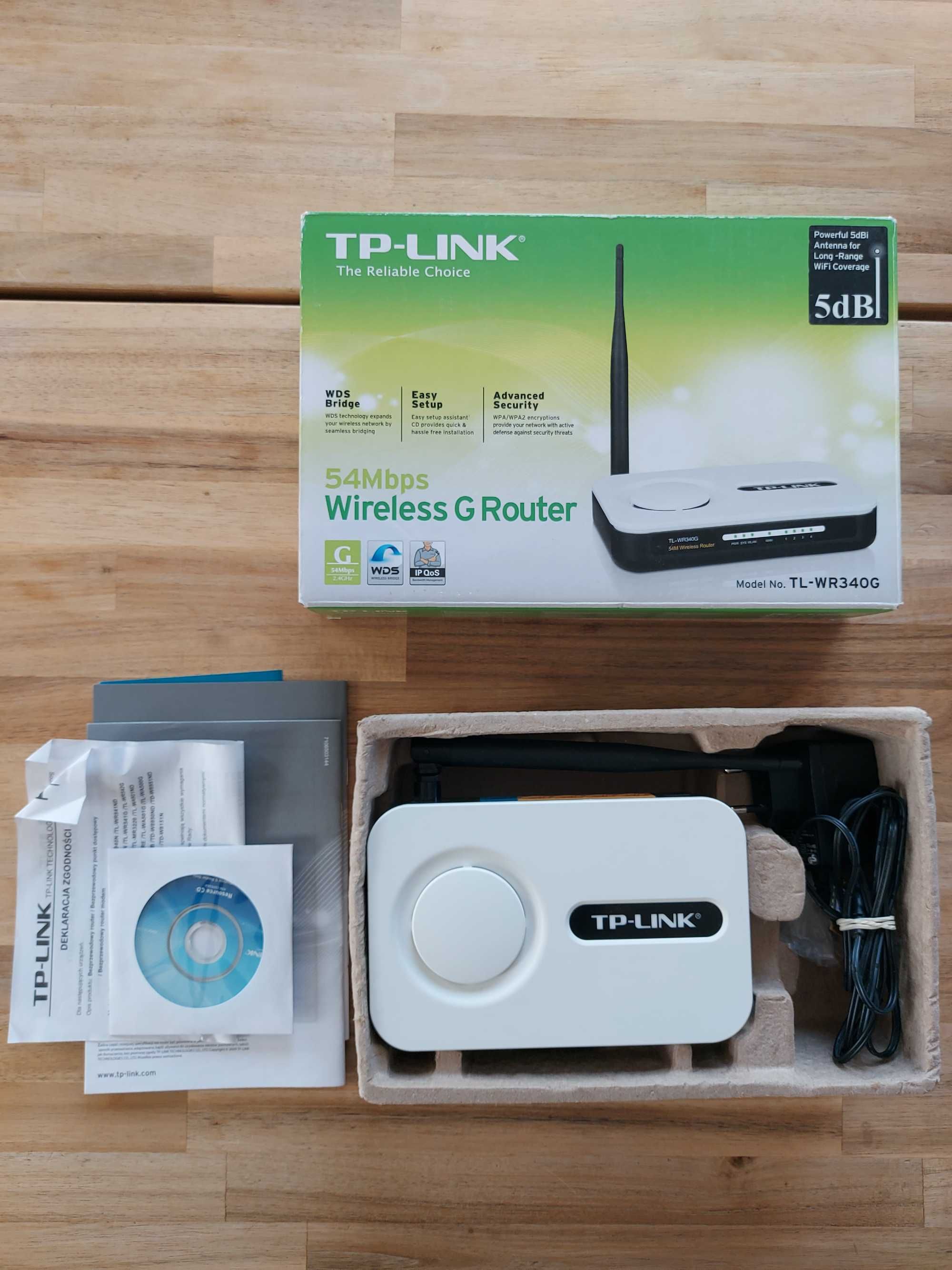 Router WiFi TP-LINK TL-WR340G extender 54Mbps 4xLAN+WAN
