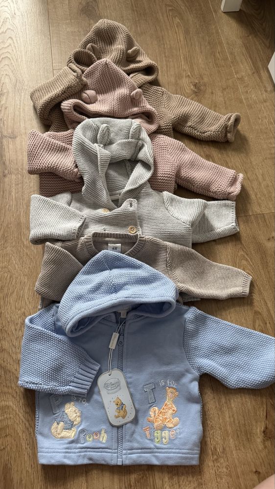 Zestaw 5 sweterkow 0-3 miesiace H&M George