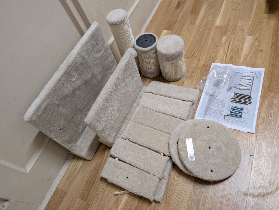 Kerbl Pet Ścianka Wspinaczkowa Matterhorn Beżowa 6 elementów Drapak