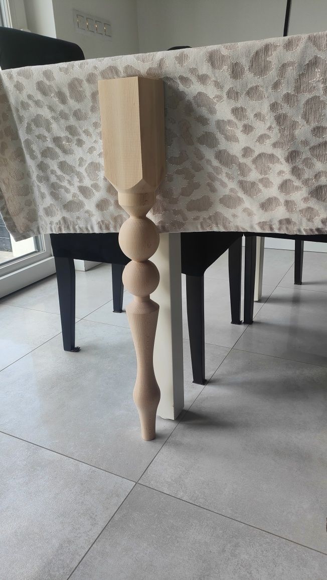 noga stołowa toczona bukowa nogi buk stół 75 cm