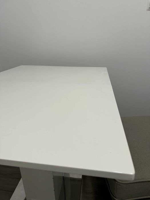 Stół rozkładany do jadalni biały lakierowany