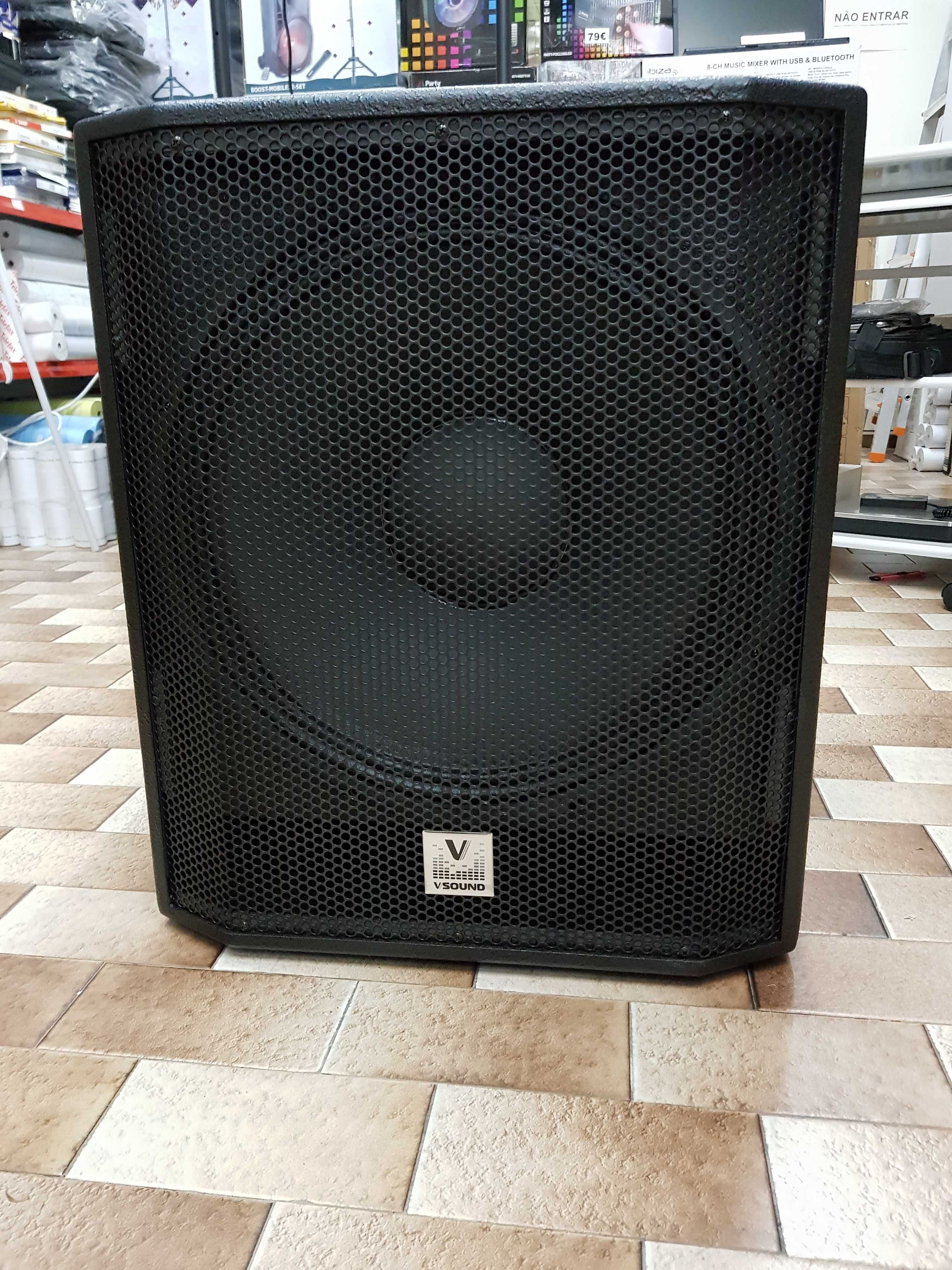 SISTEMA LINE-ARRAY ATIVO 8 COLUNAS 2X4"+SUB 18" 1800W VSOUND