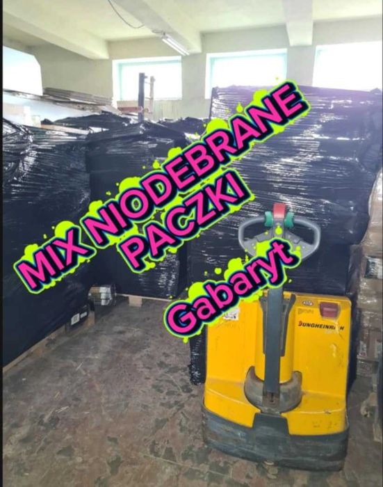 Palety mix nieodebrane paczki Gabaryt Niespodzianka