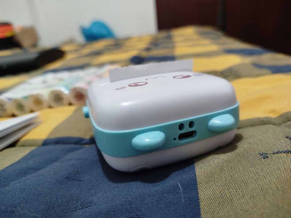 Mini Impressora Térmica Portátil com 13 Rolos (Não precisa Tinteiro)