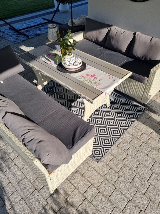 Narożnik sofa ogrodowa ratanowa