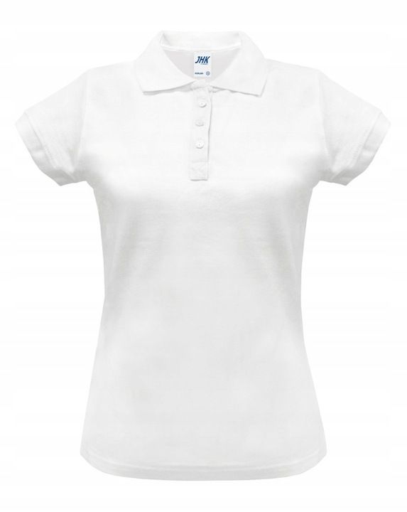 Koszulka Polo Damska Polówka Bawełniana Jhk Popl-200 Biała Wh R. Xl