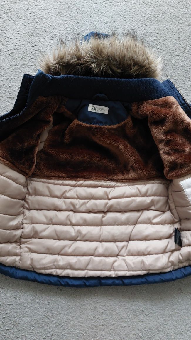 Ciepła kurtka zimowa H&M roz. 98
