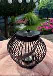 Metalowy świecznik shabby chic
