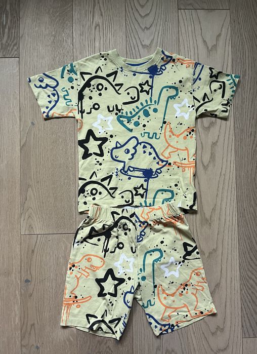 Next zestaw 3 pizam krotkk rekaw dinozaury 104 cm 3-4 lata