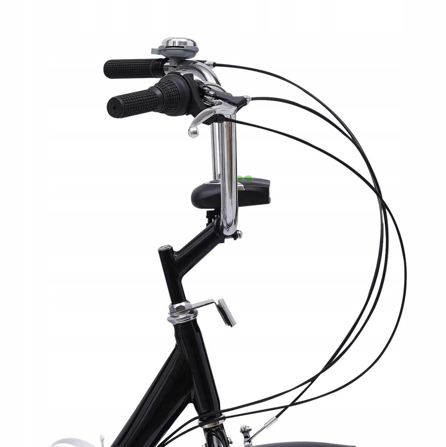 Stabilny trójkołowy rower 24" dla dorosłych – składany, czarny