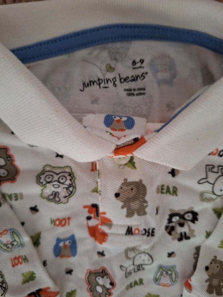 Jumping beans nowe body polo 6 miesięcy 62 cm doskonała jakość bawełny