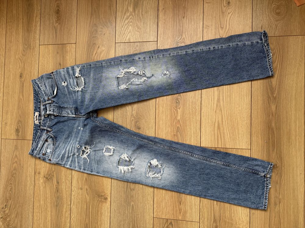 Acne Studios Jeansy gruby denim prosta nogawka