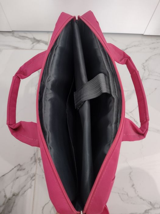 Różowa duża torba na laptopa damska