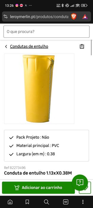 Tubos de entulho