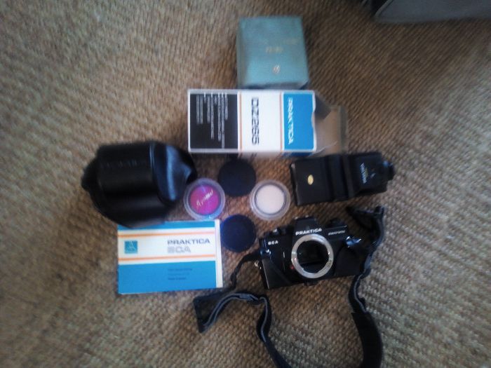 Pela melhor oferta/troca.Analógica reflex Praktica BCA com acessórios