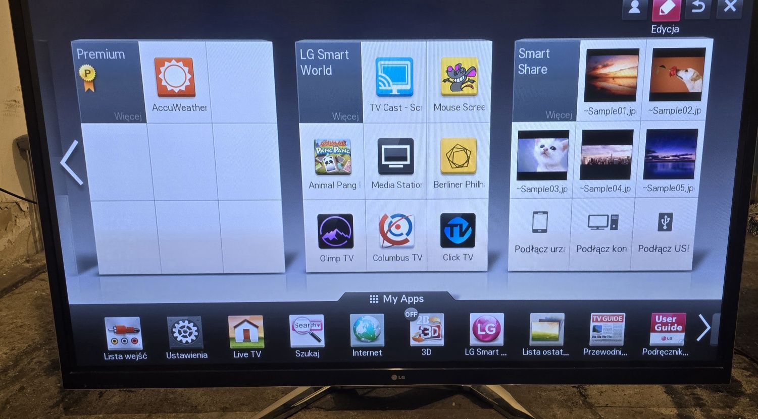Telewizor LG TV 60 cali Smart /Wifi/ 3D/ Model 60PM970S