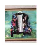 kurtka bomberka bluza zasuwana w kwiaty  floral
