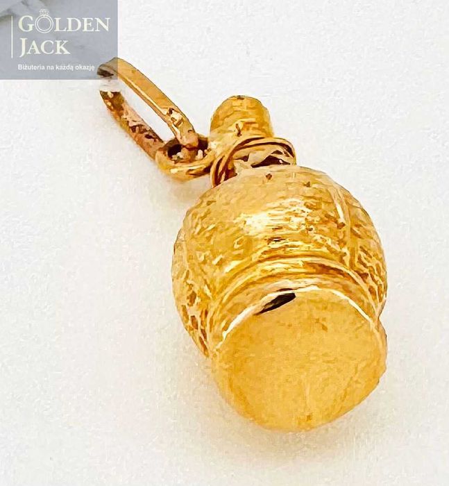 Złota zawieszka wisiorek Butelka wina Chianti złoto pr. 585 waga 1,8 g
