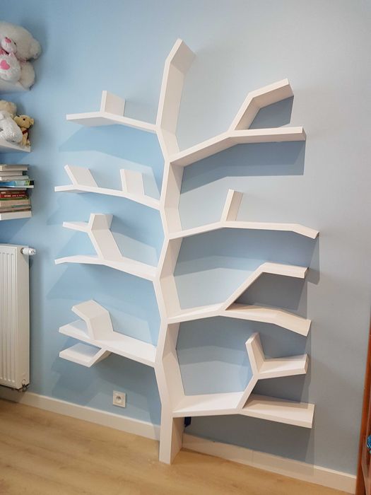 Półka drzewo regał 125x210x18cm