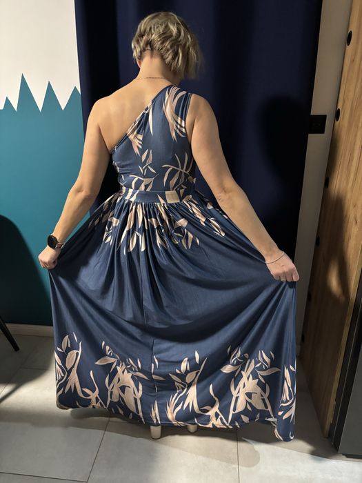 Piekna sukienka maxi wieczorowa, wesele, andrzejki, sylwester