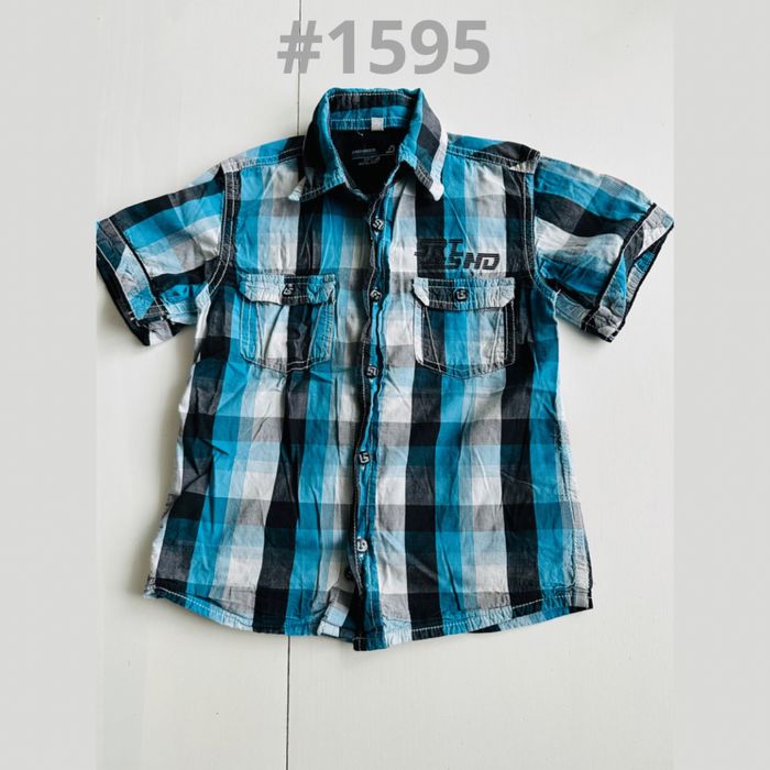 Koszula w kratę 116cm 6lat dla chłopca sportowa casual do jeansów#1595