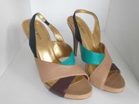 Skórzane buty klapki na obcasie NINE WEST rozmiar  US 6 / EUR 36,5