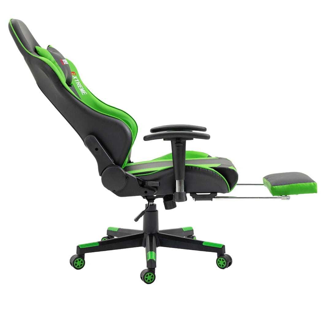 Fotel do biurka dla gracza Gaimingowy  EXTREME HERO Green