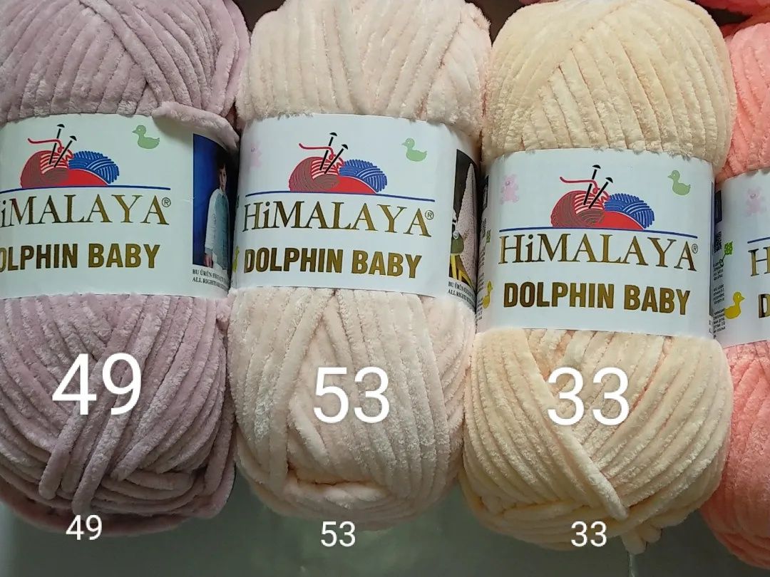 Плюшева пряжа, нитки HiMALAYA Dolphin BABY(Туреччина) Долфін бебі