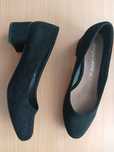 Czarne eleganckie buty na grubym obcasie, rozm. 36