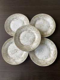 Wawel Karolina porcelana 5 talerzyków deserowych marmurek antyk