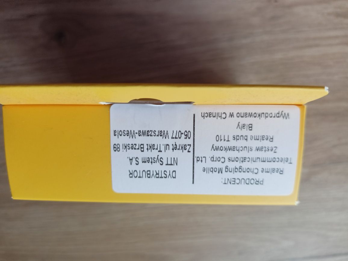 Słuchawki bezprzewodowe Realme Buds T110 model RMA2306
