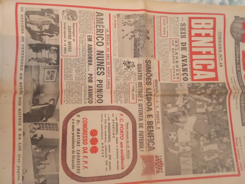 A Bola jornal 24 janeiro 1972