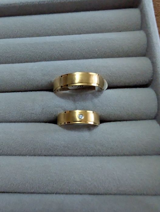 Alianças 6mm ouro lâminado
