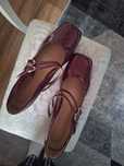 Buty Mary Jane Burgundowe Rozmiar 41