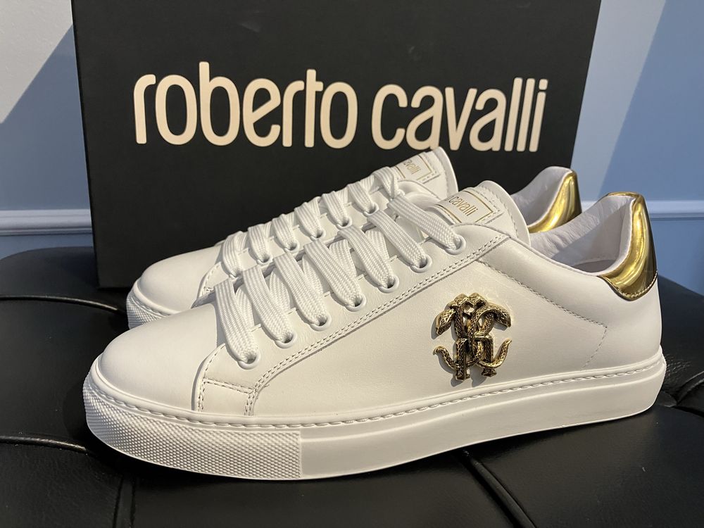 Roberto Cavalli luksusowe wloskie sneakersy buty Italy Nowe 41/42