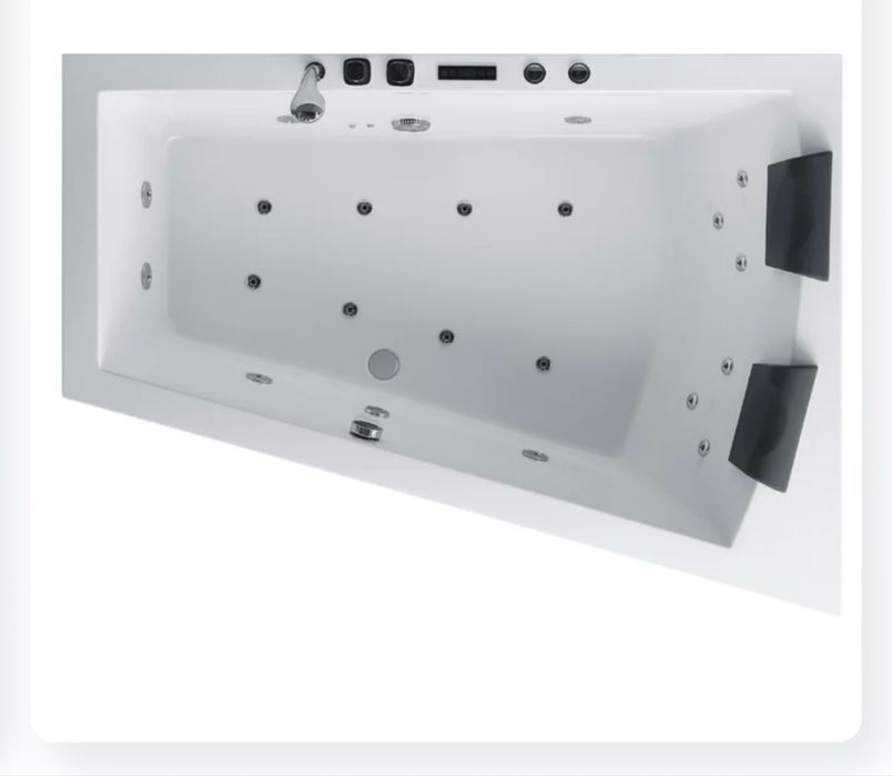 wanna z hydromasażem NOWA model GE105-1E (170x120x62cm)