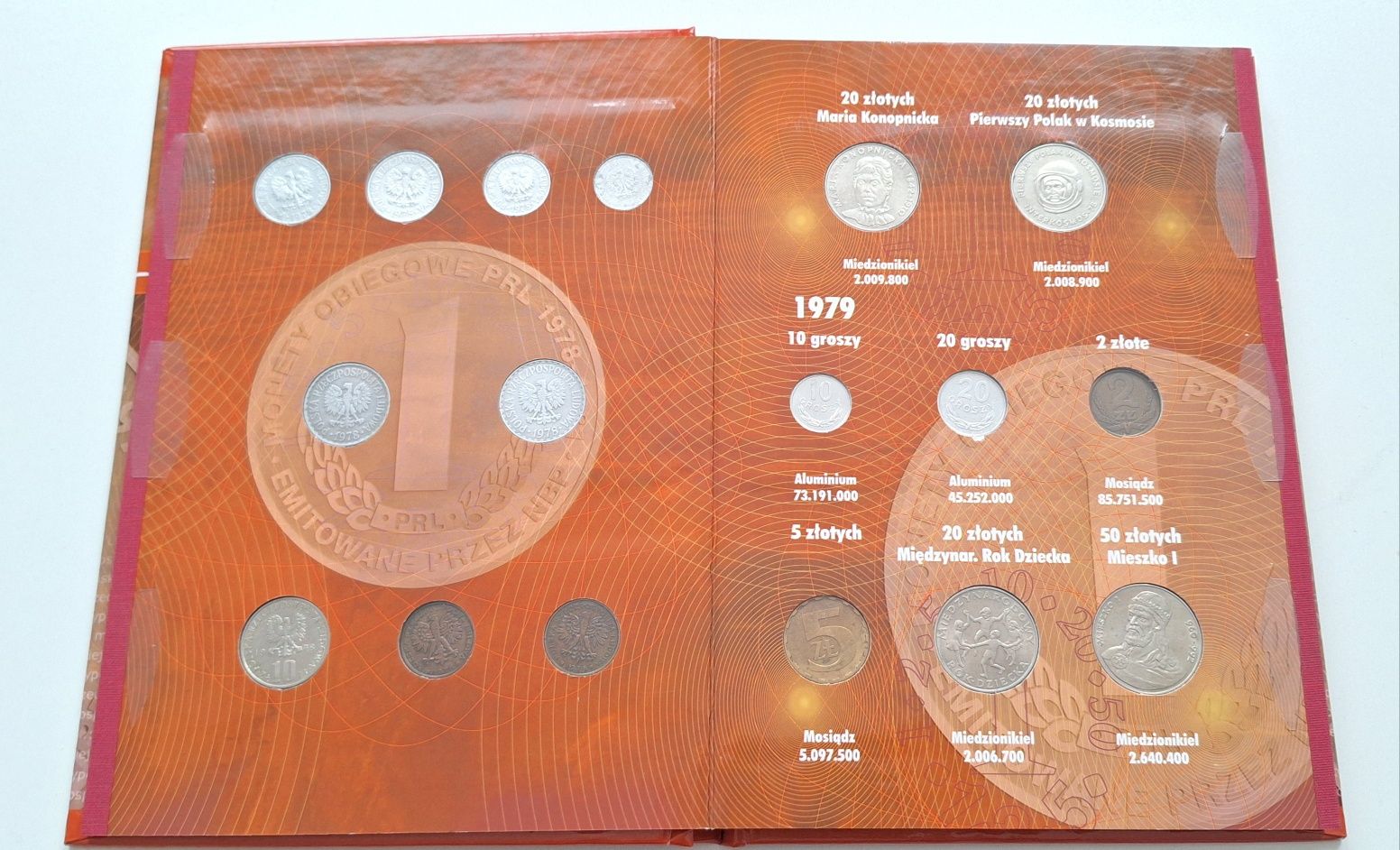 Album z monetami PRL 1978 - 1981 kompletny klaser kolekcjonerski