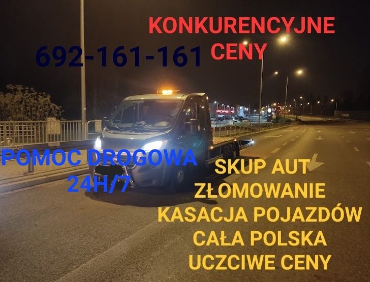 Skup aut złomowanie do 3zl/kg pomoc drogowa 24h/7