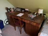 Przedwojenne biurko 180x90cm palisander ok 1930r