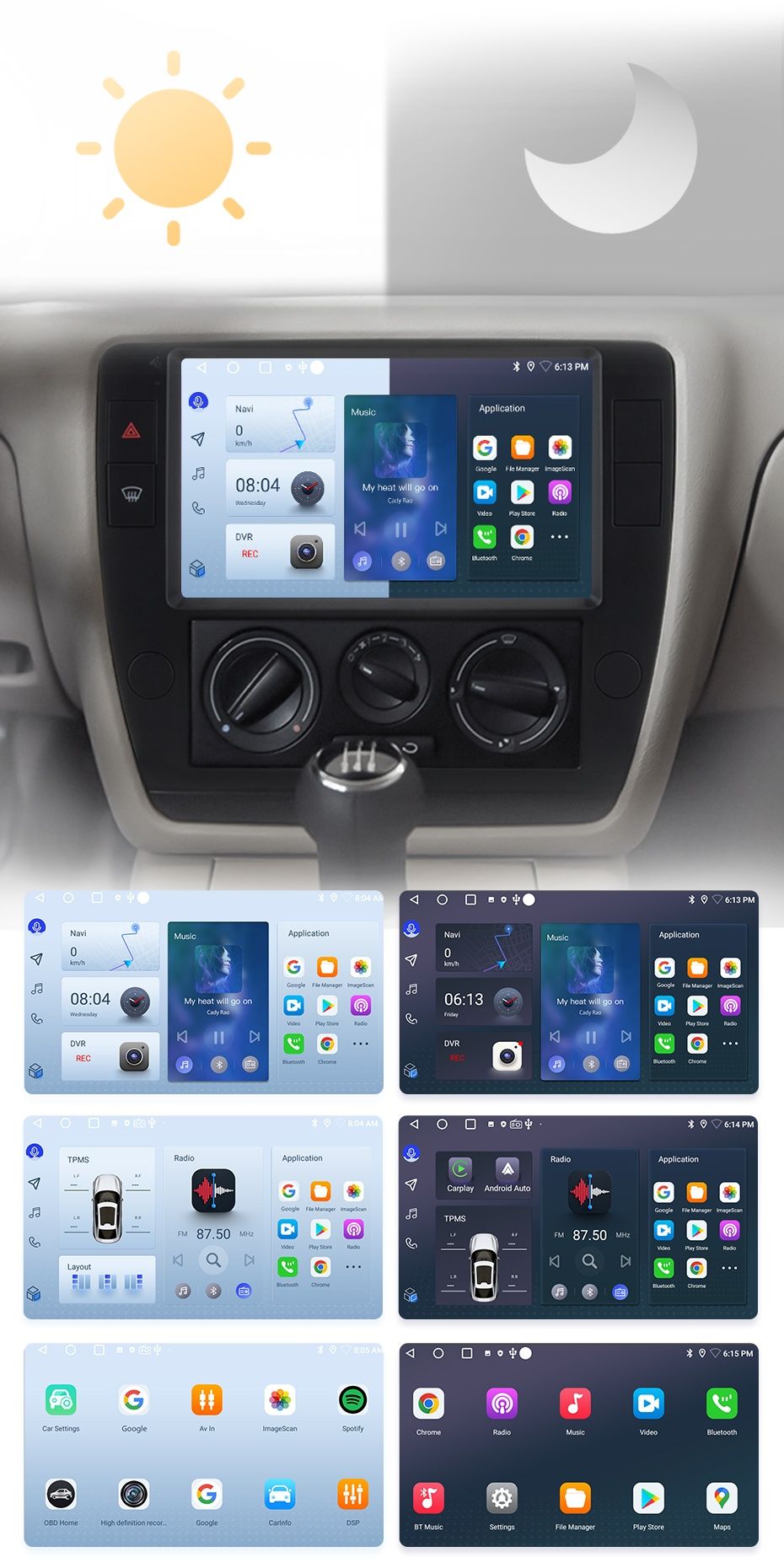Rádio 9" android Volkswagen Passat B5 CARPLAY WIFI GPS 2/32GB Novo