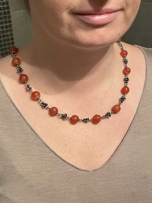 Długi Warszawski Srebrny Naszyjnik - 92,39g - ORNO - KRAKÓW