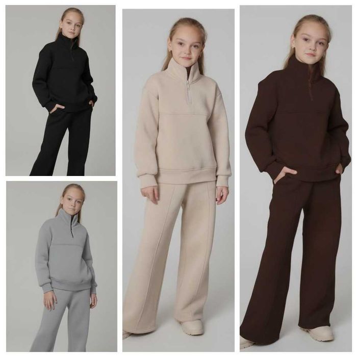 Теплий костюм з начосом для дівчат, від виробника, рости 104 - 170