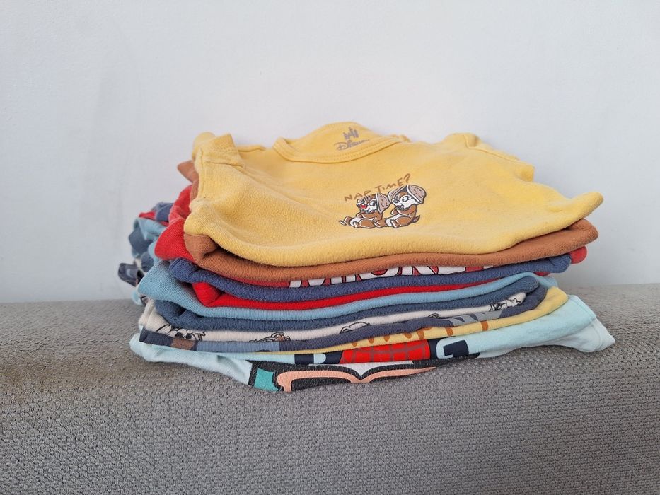 13 szt. body dla chłopca r. 86