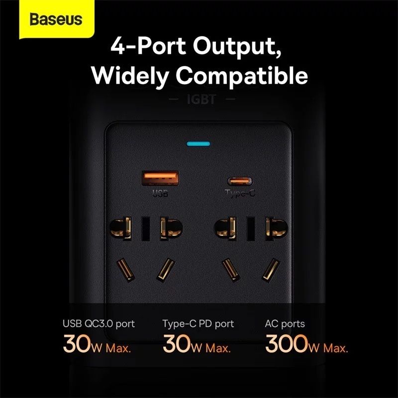 Інвертор з чистим синусом baseus 300w та 150w