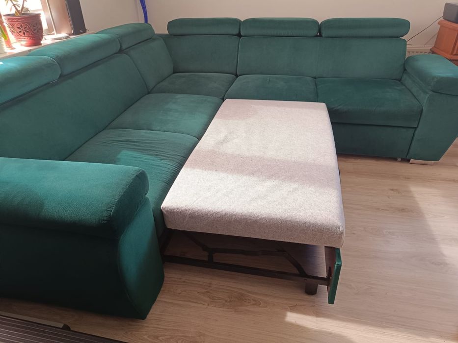 Narożnik. Sofa narożna dwustronna, rozkładana